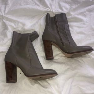 Grey ankle boots